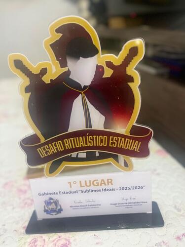 Troféu de 1º lugar do Desafio Ritualístico Estadual